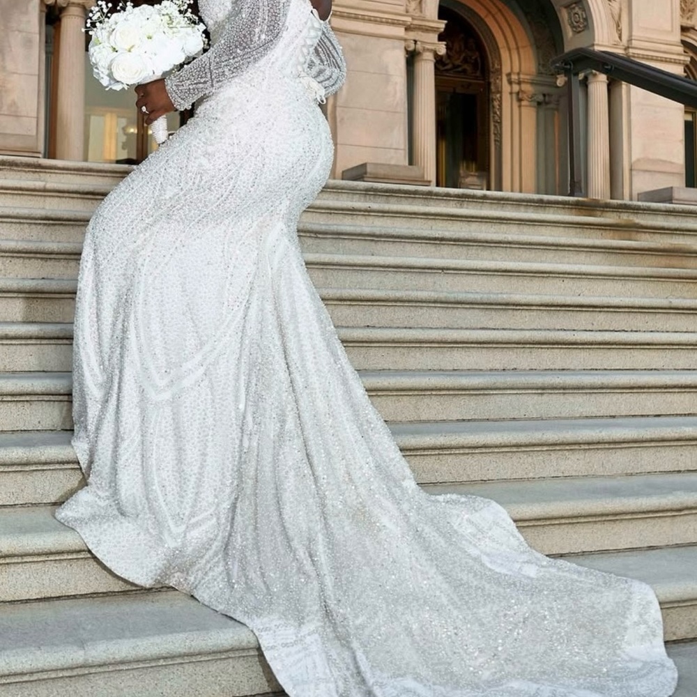 Elegant White Wedding Gown